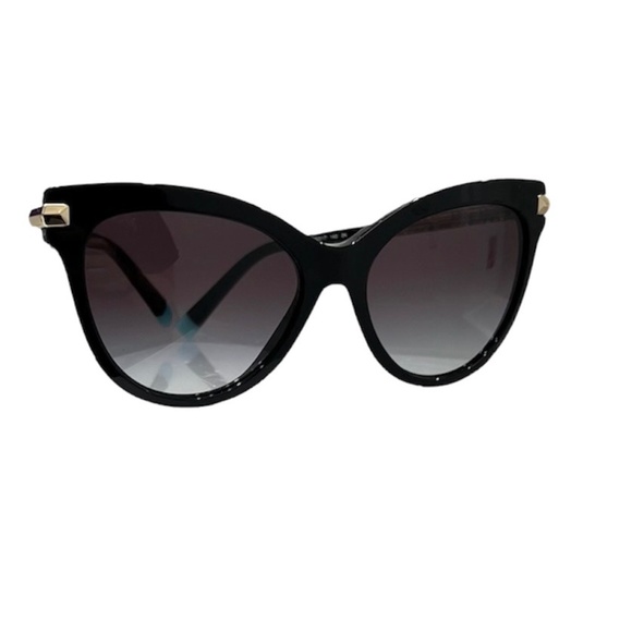 TIFFANY & CO. TF 4182 8001/3C BLACK FRAME GRAY GRADIENT LENS CAT EYE SUNGLASSES - Picture 3 of 16